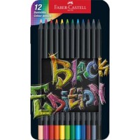 Faber-Castell 116413 Buntstifte Black Edition 12er Metalletu