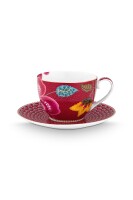 Pip Studio 51.004.233 Tasse mit Unterteller Blooming Tales F