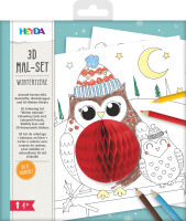 Heyda 20-4870756 Mal-Set 3D Wintertiere/ 15 teilig