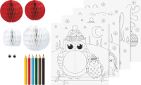 Heyda 20-4870756 Mal-Set 3D Wintertiere/ 15 teilig 2