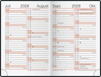 Rido 70-13036807 Taschenkalender A6 Perfect 1Woche/2Seiten g